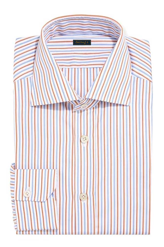 男式條紋長袖襯衫定制